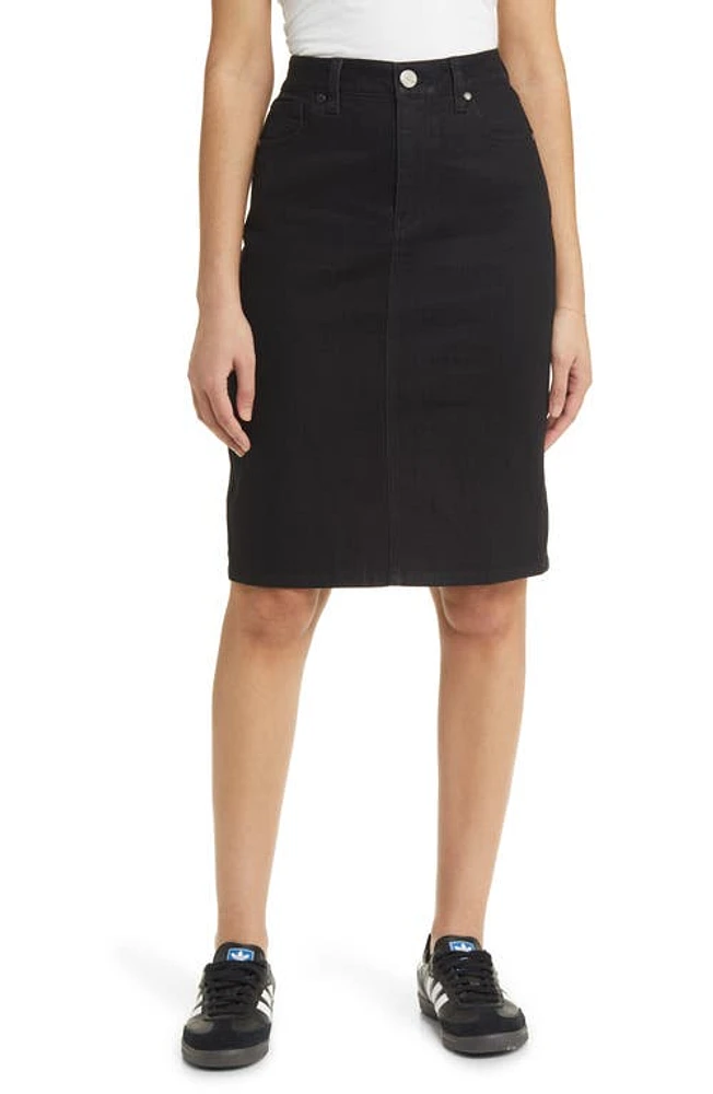 1822 Denim Slit Back Skirt Black at Nordstrom,