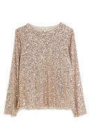 River Island Sequin Top Rose at Nordstrom,