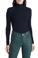 FRAME Rib Mock Neck Top Noir at Nordstrom,