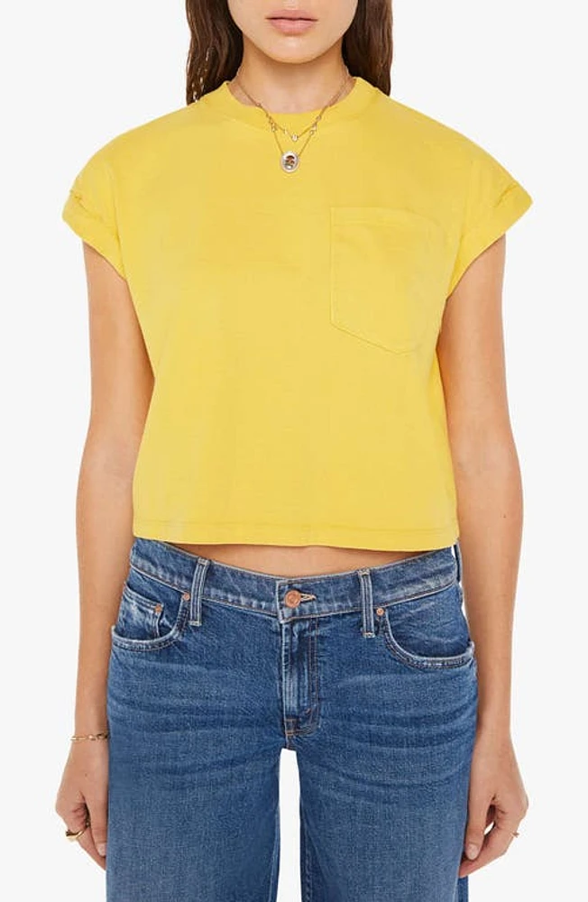 MOTHER The Keep Rolling On Pocket Cotton T-Shirt Super Lemon at Nordstrom,