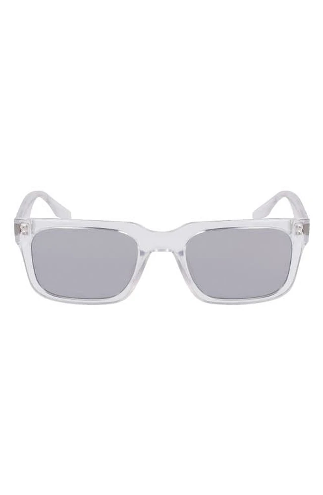 Converse Fluidity 52mm Rectangular Sunglasses in Crystal Clear at Nordstrom