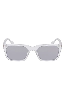 Converse Fluidity 52mm Rectangular Sunglasses in Crystal Clear at Nordstrom