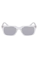 Converse Fluidity 52mm Rectangular Sunglasses in Crystal Clear at Nordstrom