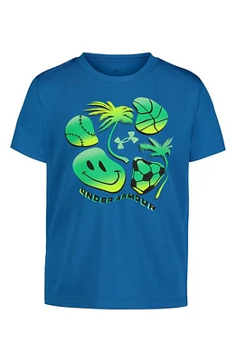 Under Armour Kids' UA Tech Warped Smile Performance Graphic T-Shirt Photon Blue at Nordstrom