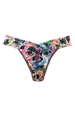 Hanky Panky Floral Print Original Rise Lace Thong in Unapologet at Nordstrom