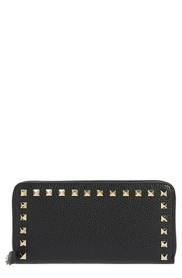 Valentino Garavani Rockstud Continental Leather Wallet in Black at Nordstrom