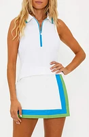 Beach Riot Zena Sleeveless Half Zip Polo Garden Isle at Nordstrom,