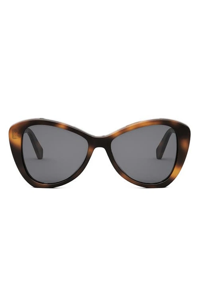 CELINE Butterfly 55mm Sunglasses in Blonde Havana /Smoke at Nordstrom