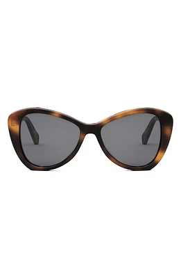 CELINE Butterfly 55mm Sunglasses in Blonde Havana /Smoke at Nordstrom