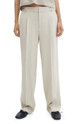 MANGO Cesar Straight Leg Trousers Light Beige at Nordstrom,