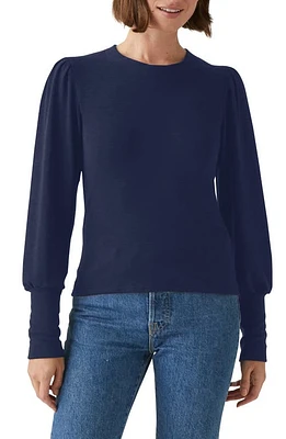 Michael Stars Fonda Puff Sleeve Knit Top Nocturnal at Nordstrom,