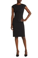 BOSS Dironah Virgin Wool Sheath Dress Black at Nordstrom,