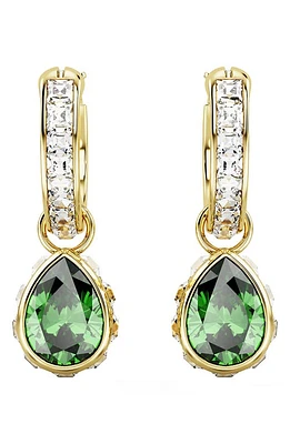 Swarovski Stilla Crystal Hoop Drop Earrings in Green at Nordstrom