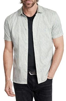 John Varvatos Loren Short Sleeve Button-Up Shirt Steel Blue at Nordstrom,