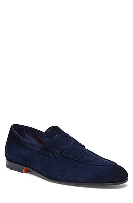 Santoni Carlos Penny Loafer Blue-U60 at Nordstrom,