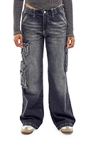 BDG Urban Outfitters Y2K Low Rise Cargo Jeans Black at Nordstrom,