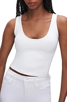 Good American Scuba Scoop Neck Crop Tank at