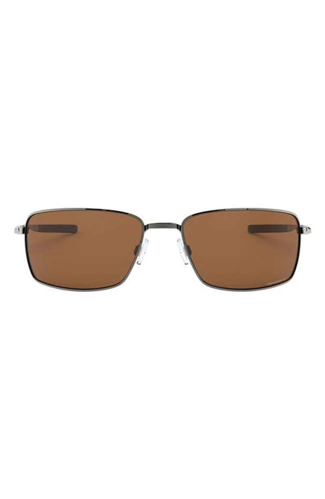 Oakley 60mm Polarized Rectangle Sunglasses in Tungsten/Prizm Tungsten at Nordstrom