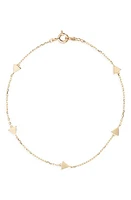 Bony Levy 14K Yellow Gold Triangle Station Bracelet at Nordstrom, Size 7