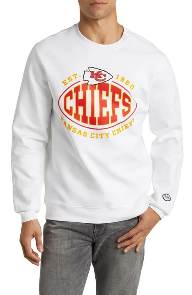 BOSS x NFL Crewneck Sweatshirt in Kansas City Chiefs White at Nordstrom, Size X-Large