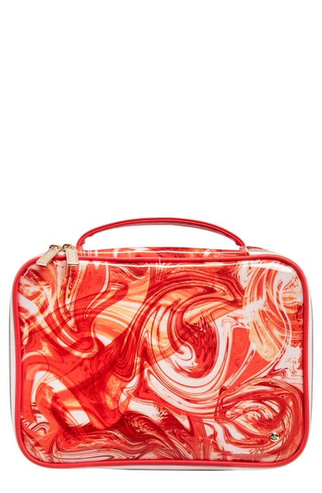 Stephanie Johnson Miami Tangerine Tango Claire Jumbo Makeup Case at Nordstrom