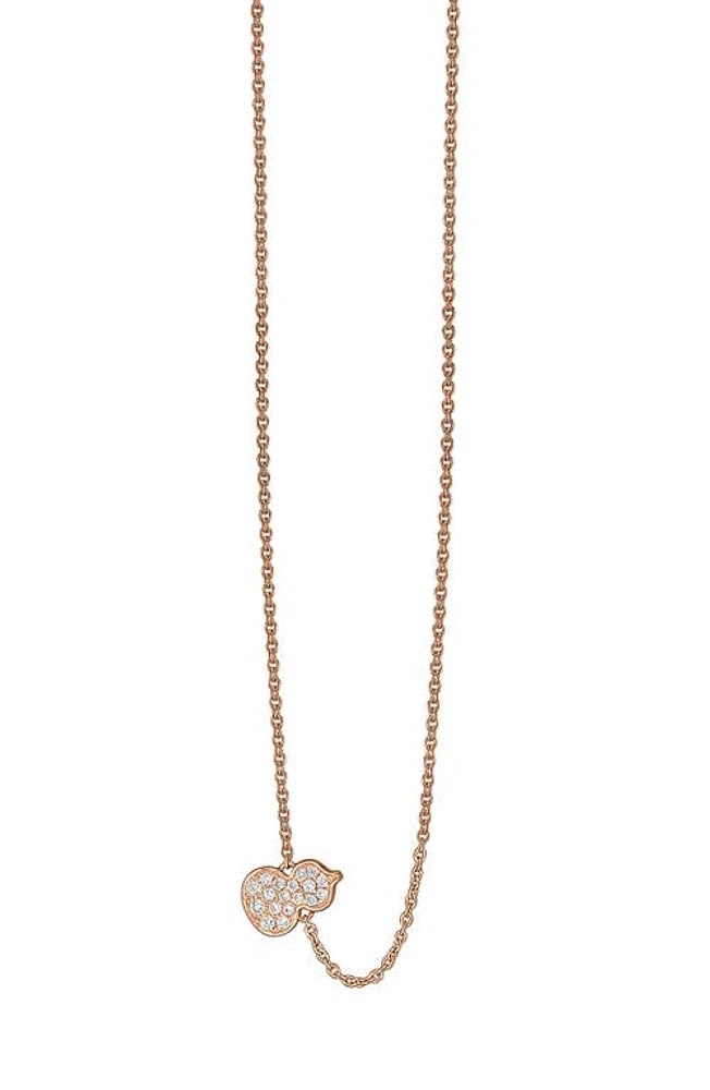 Qeelin Petite Wulu Diamond Pendant Necklace in Rose Gold at Nordstrom, Size 16