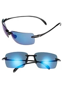 Costa Del Mar Gulfshore XL 66mm Polarized Sunglasses in Black/Blue Mirror at Nordstrom