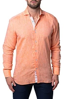 Maceoo Einstein Lenny Orange Button-Up Shirt at Nordstrom, Size 5