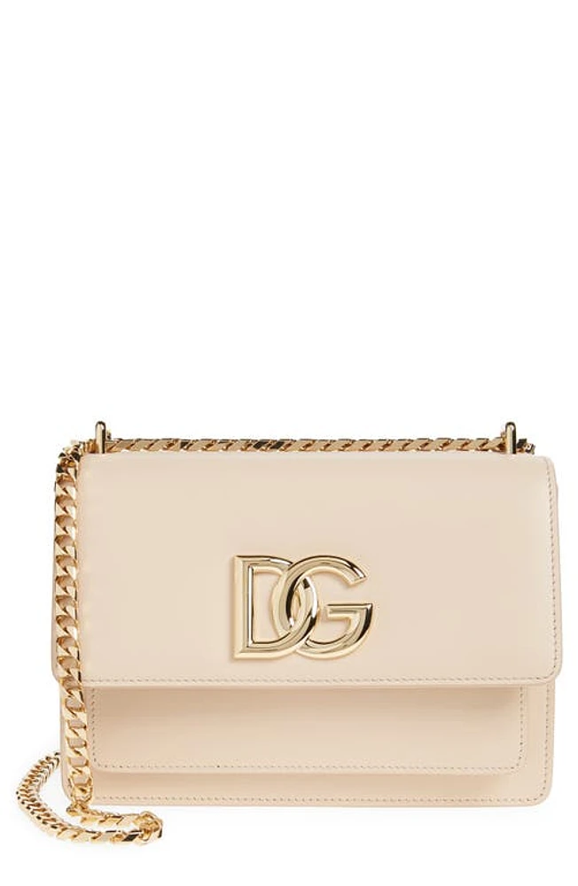 Dolce & Gabbana 3.5 Flap Leather Shoulder Bag in Pastel Pink at Nordstrom