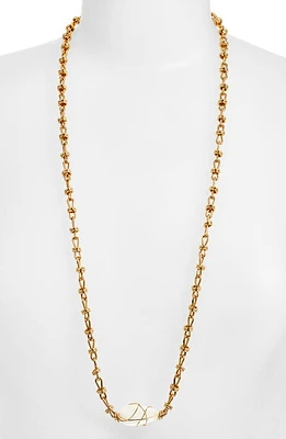 Gas Bijoux Marre Long Crystal Chain Necklace in Gold at Nordstrom