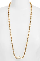 Gas Bijoux Marre Long Crystal Chain Necklace in Gold at Nordstrom