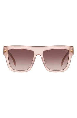 Carrera Eyewear 55mm Flat Top Sunglasses in Nude/Brown Gradient at Nordstrom