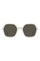 Isabel Marant 55mm Gradient Square Sunglasses in Ivory/Grey at Nordstrom