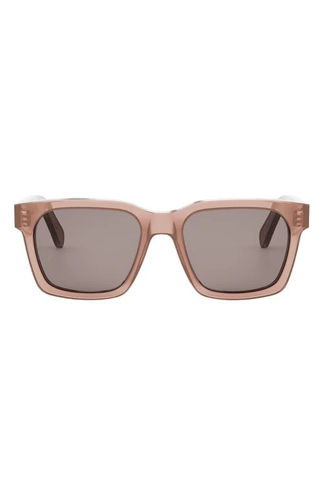 CELINE Bold 3 Dots 54mm Geometric Sunglasses in Pink /Other /Smoke at Nordstrom