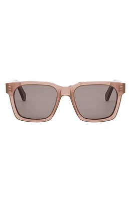 CELINE Bold 3 Dots 54mm Geometric Sunglasses in Pink /Other /Smoke at Nordstrom