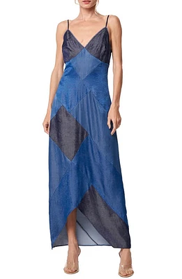 CIEBON Derica Patchwork Slipdress Blue Multi at Nordstrom,