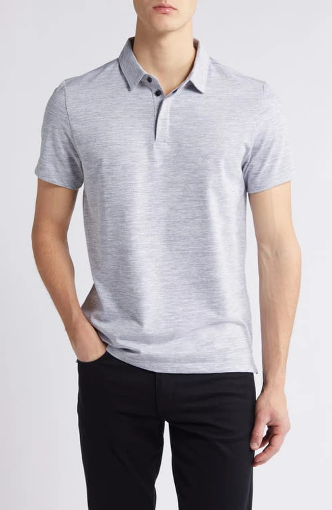 Robert Barakett Payne Space Dye Jacquard Polo Grey at Nordstrom,