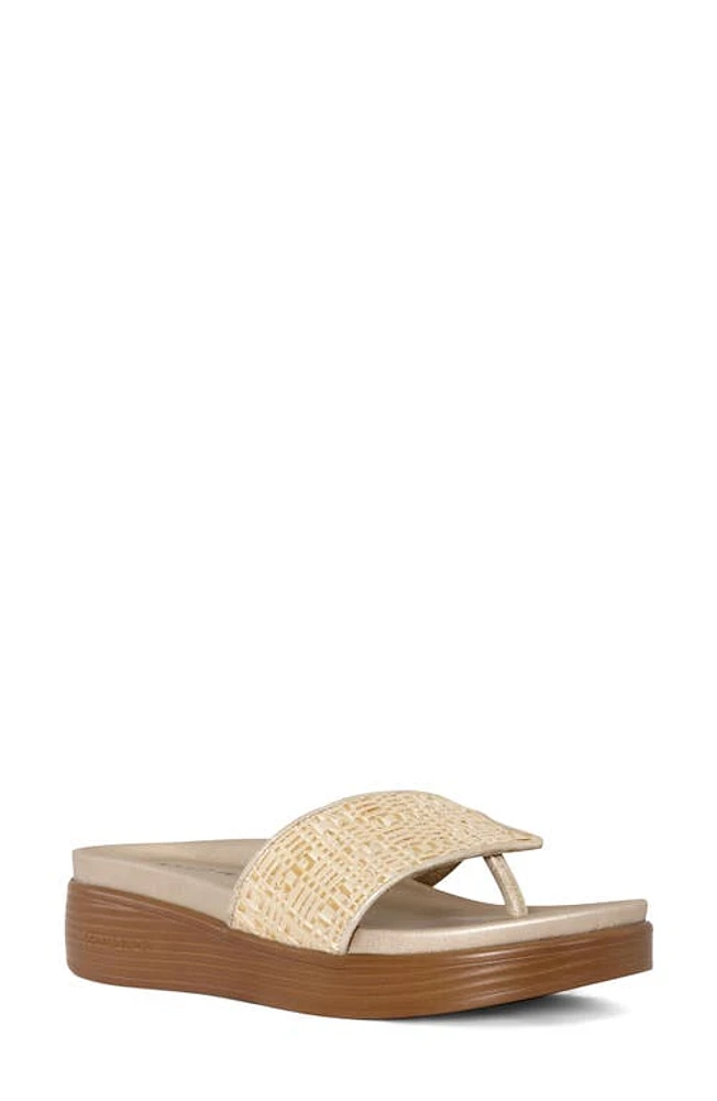 Donald Pliner Platform Wedge Sandal Natural at Nordstrom,