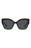 Tory Burch 54mm Butterfly Sunglasses in Black Grey at Nordstrom