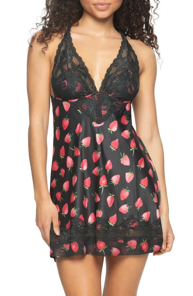 Black Bow 'Muse' Lace & Satin Backless Chemise at Nordstrom,