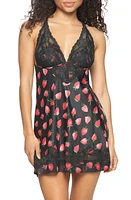 Black Bow 'Muse' Lace & Satin Backless Chemise at Nordstrom,