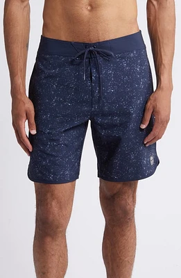 TravisMathew Mahalo Plenty Spatter Print Board Shorts Total Eclipse at Nordstrom,