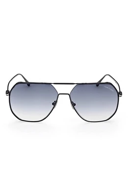 TOM FORD 59mm Polarized Navigator Sunglasses in Sblk/Smkg at Nordstrom