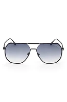 TOM FORD 59mm Polarized Navigator Sunglasses in Sblk/Smkg at Nordstrom