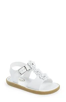 Footmates Jasmine Metallic Flower Waterproof Sandal White Micro at Nordstrom, M