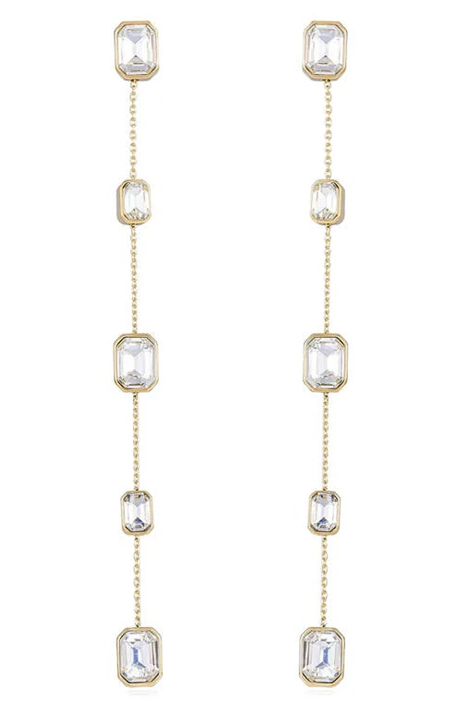 Ettika Baguette Crystal Linear Drop Earrings in Gold at Nordstrom