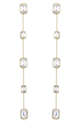 Ettika Baguette Crystal Linear Drop Earrings in Gold at Nordstrom