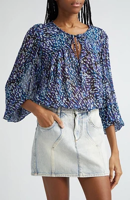 Isabel Marant Étoile Daytonea Balloon Sleeve Top Midnight at Nordstrom, Us