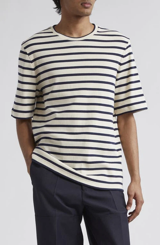 Jil Sander Stripe Crewneck Cotton T-Shirt Mariniere at Nordstrom,