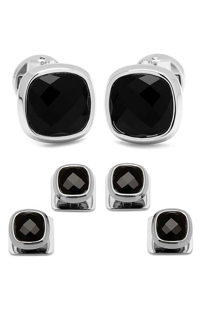 Cufflinks, Inc. Ox and Bull Trading Co. Onyx Cuff Links & Shirt Stud Set in Black at Nordstrom